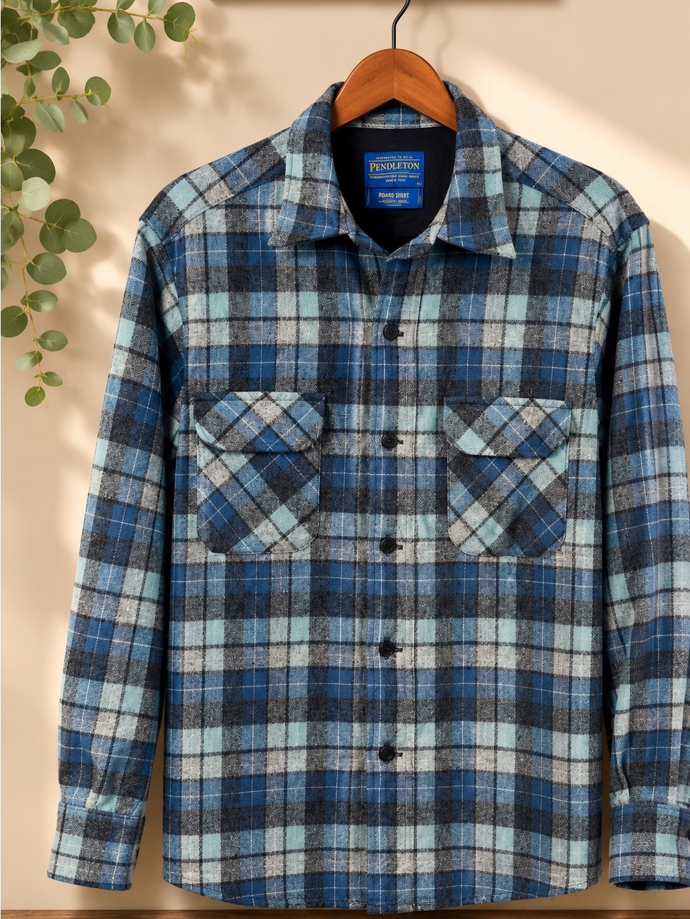 Pendleton Original Surf Blue Plaid Board Shirt Ltd Edtn Beach Boys Revival Small